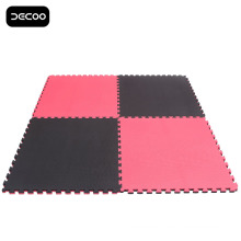 Rojo negro Color Five Strips Grappling EVA Tatami Puzzle Mat